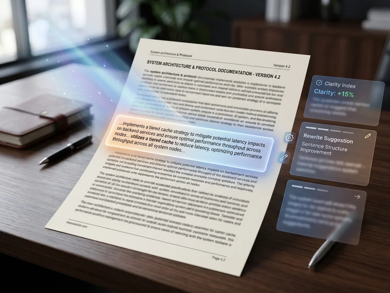 AI-assisted paragraph editing in a proposal document