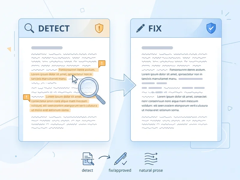 Detecting and humanizing flagged proposal paragraphs